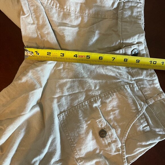 Speechless Womens Wide Leg capri Sand Linen/Rayon Pants Size 7 cropped - Picture 10 of 11